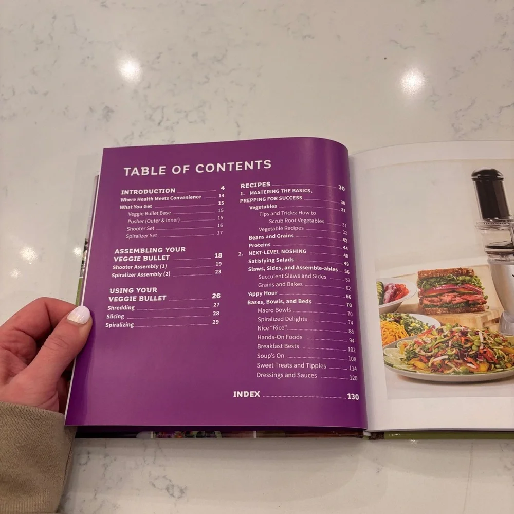 Veggie Bullet Cookbook Hardcover Recipe Book New Nutribullet NWT